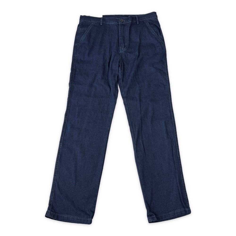 Jett Jeans Mens Straight Fit Indigo Blue Denim Trousers Stretch Pants Size S 30L